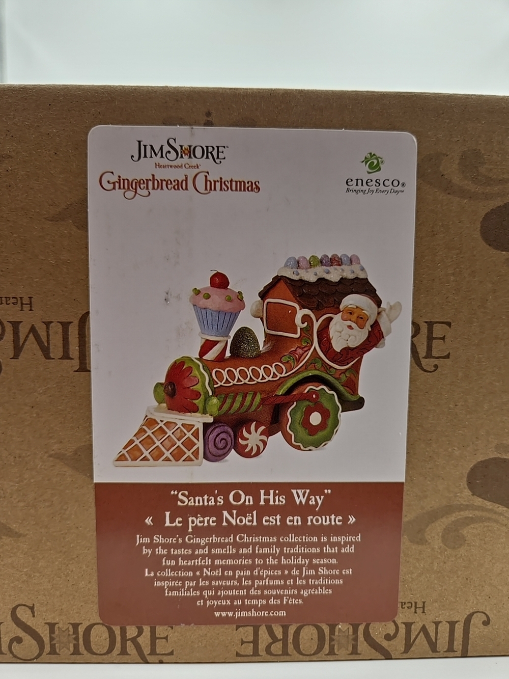 Jim Shore "Gingerbread Christmas" Train Engine And Railway Car Figurines - Picture 9 of 12